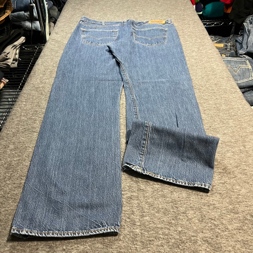 Levis 501 Mens Blue Jeans Original Fit Straight Leg Denim Pants 38x34 Medium Was